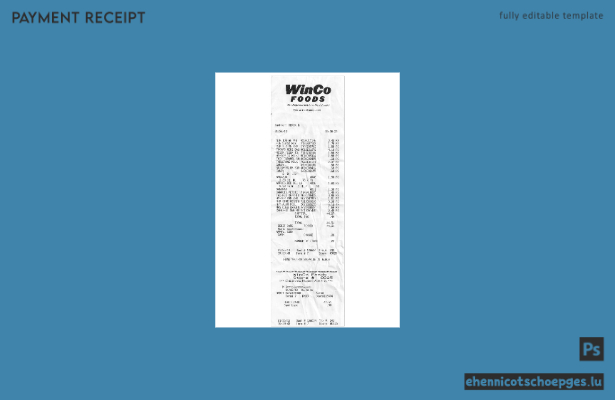 Winco Foods Zahlungsbeleg – Beispielvorschau